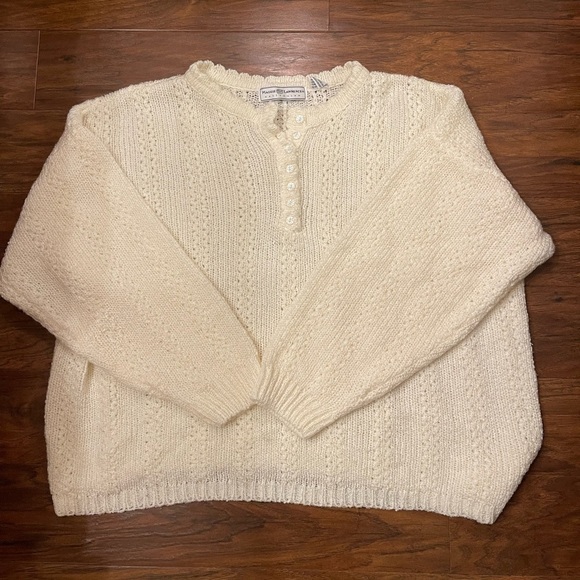 Maggie Lawrence Sweaters - Maggie Lawrence Collection Cottage Core Henley Sweater Size 26/28